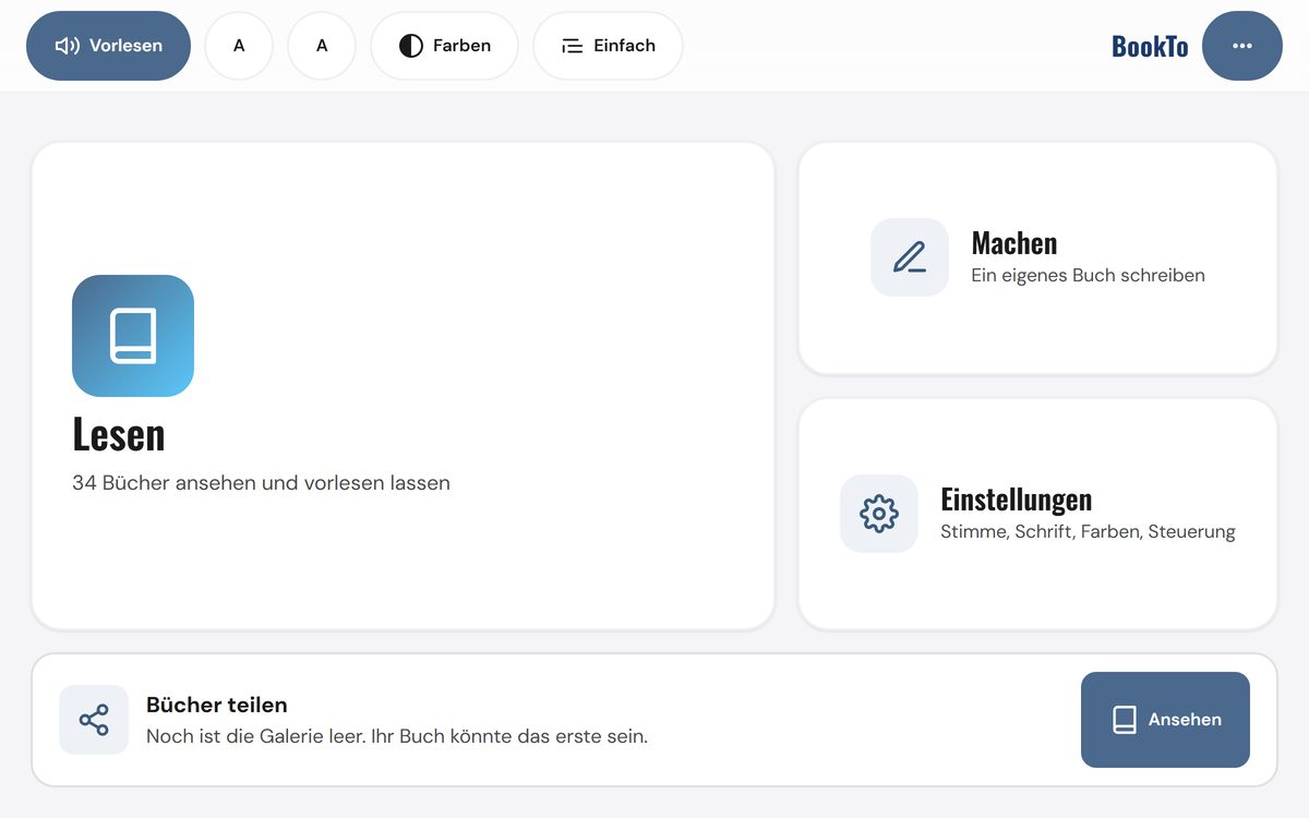 Bildschirmfoto von BookTo