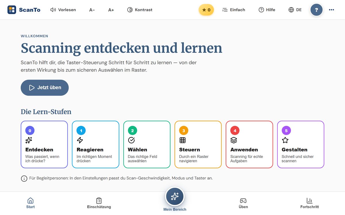 Bildschirmfoto von ScanTo